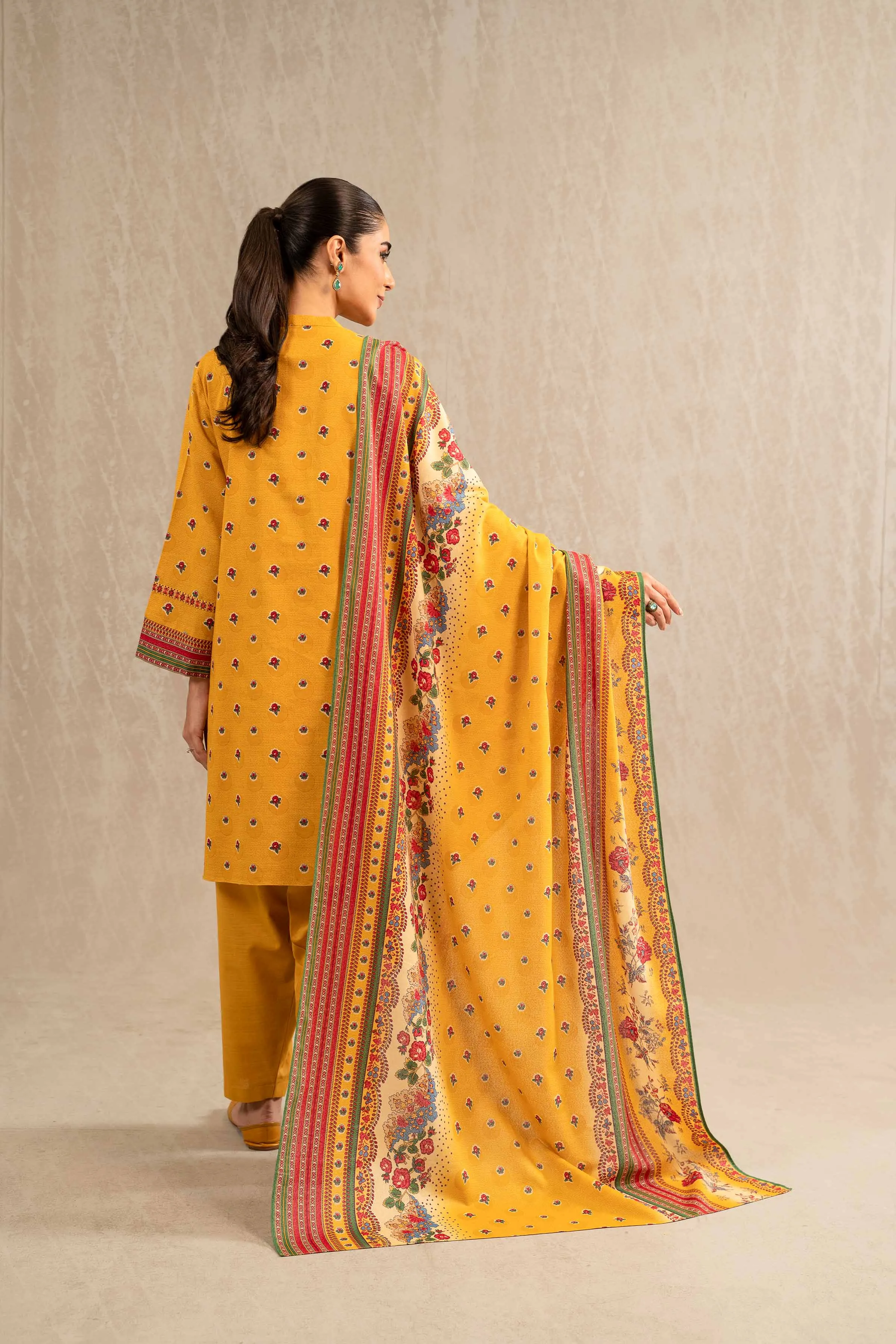 Nishat With You Unstitched Printed Khaddar 3Pc Suit - 42303225