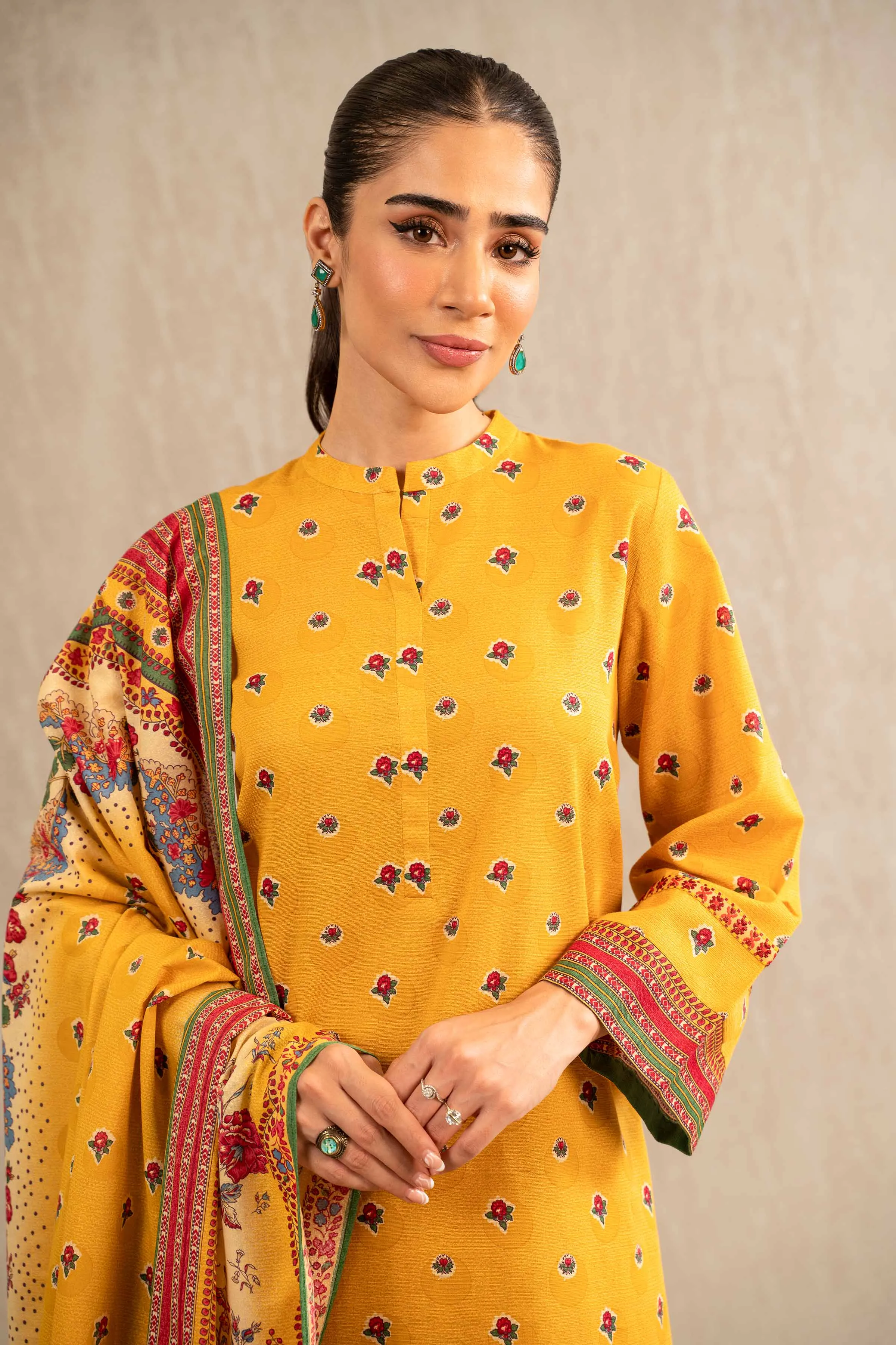 Nishat With You Unstitched Printed Khaddar 3Pc Suit - 42303225