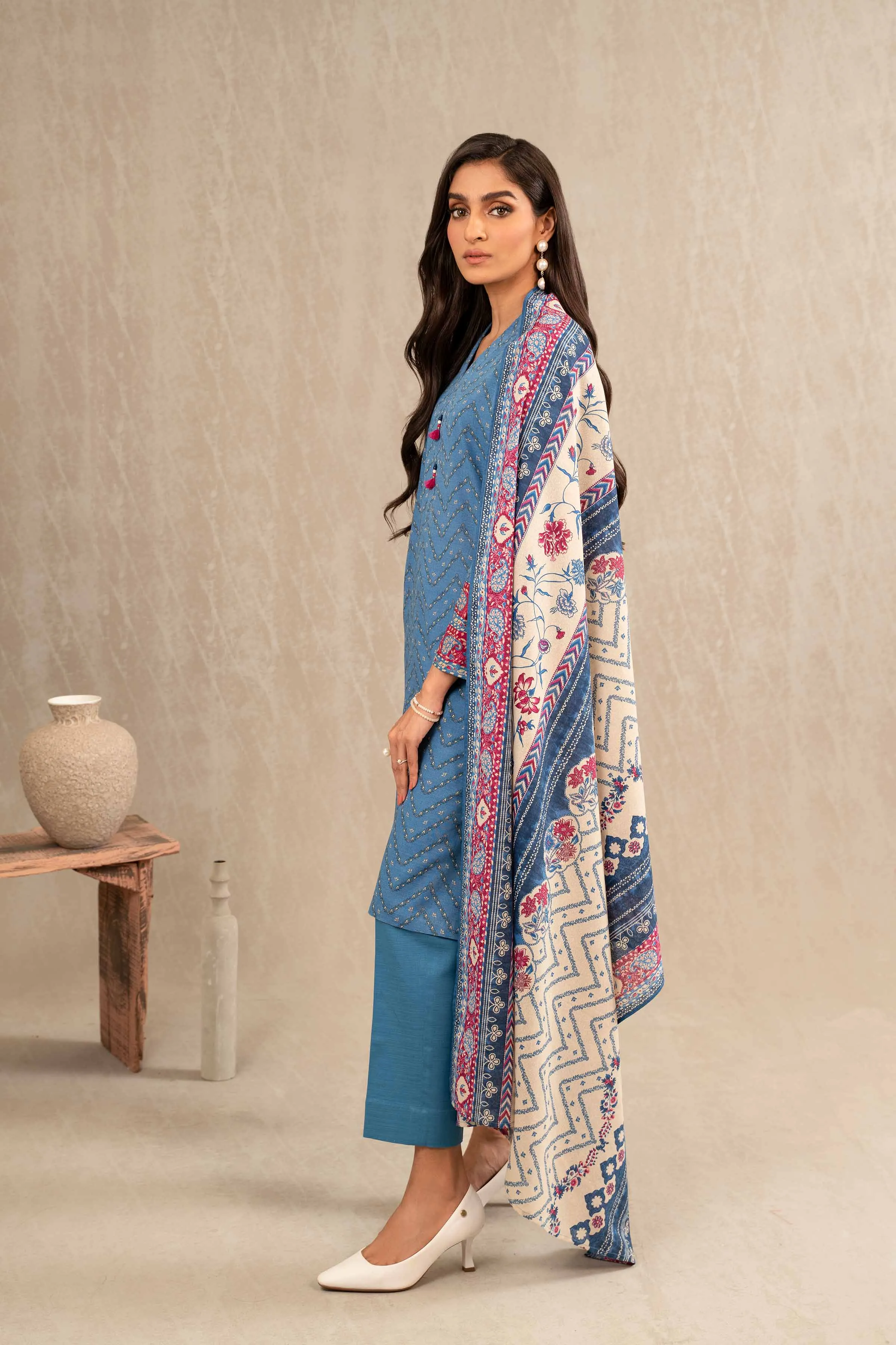 Nishat With You Unstitched Printed Khaddar 3Pc Suit - 42303227