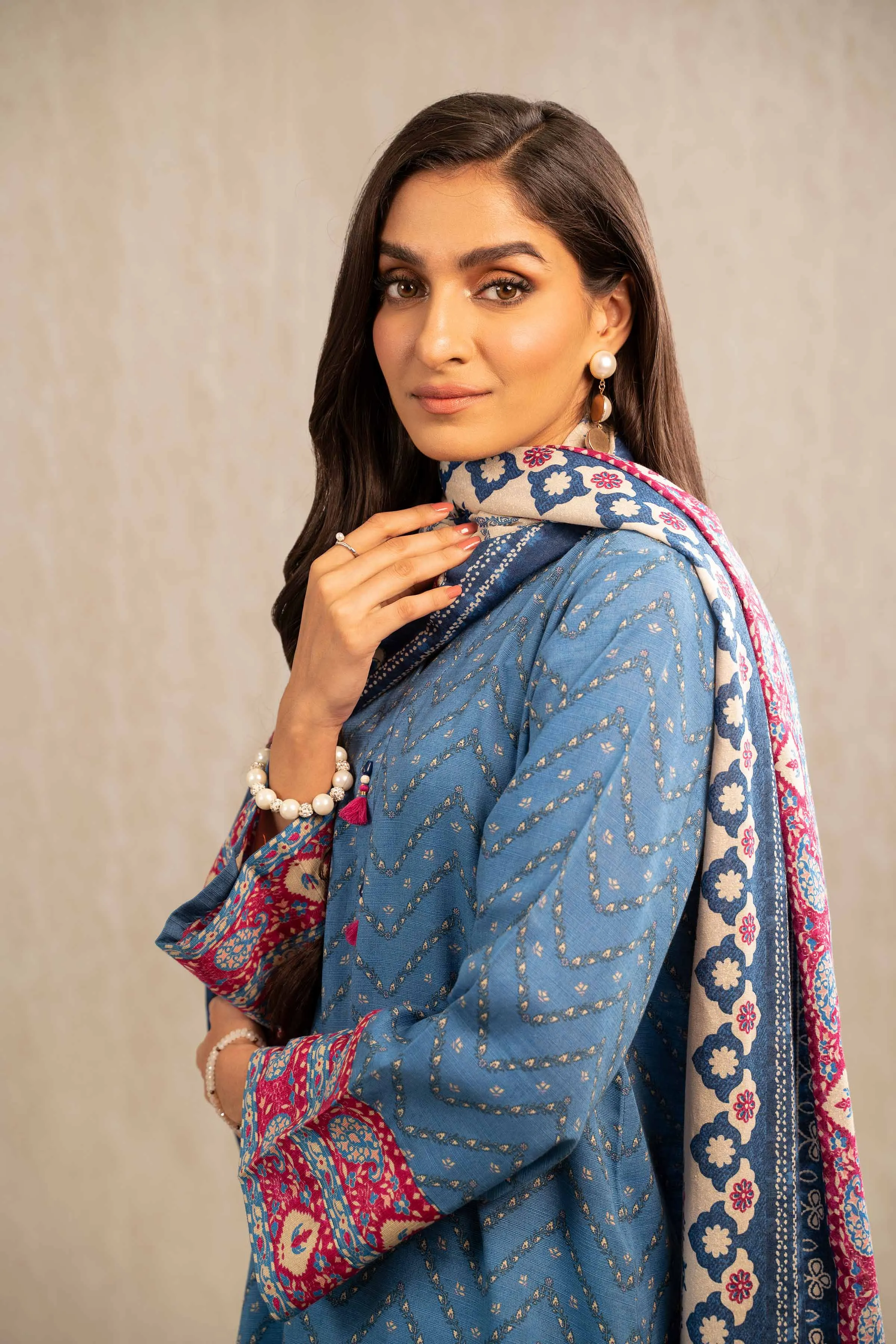 Nishat With You Unstitched Printed Khaddar 3Pc Suit - 42303227