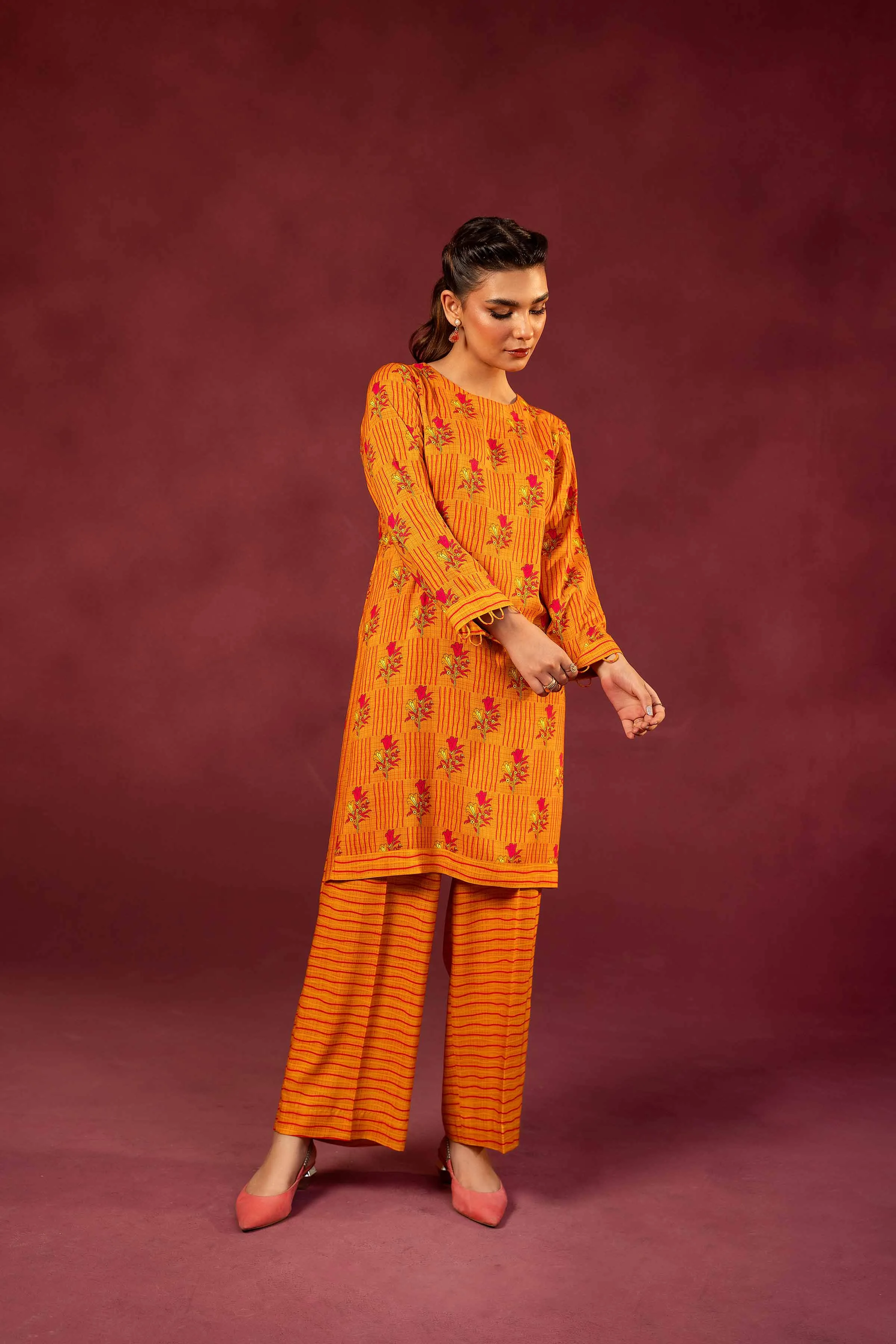 Nishat With You Unstitched Printed Linen 2Pc Suit - 42303361