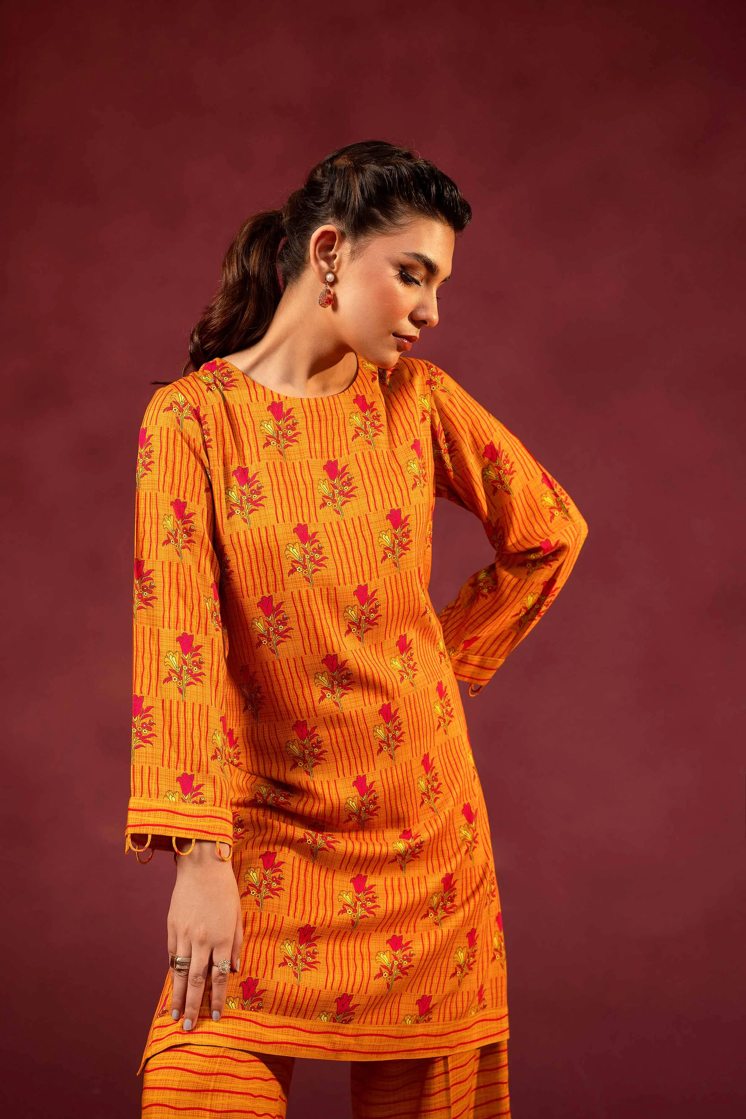 Nishat With You Unstitched Printed Linen 2Pc Suit - 42303361