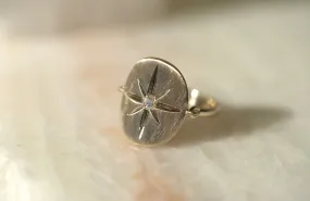 North Star Diamond Shield Ring