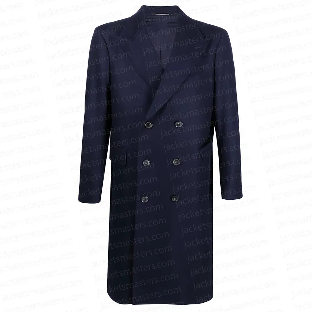 NY City Arnold Schwarzenegger Navy Trench Coat