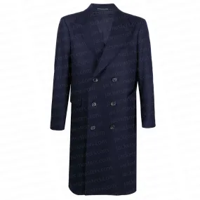 NY City Arnold Schwarzenegger Navy Trench Coat