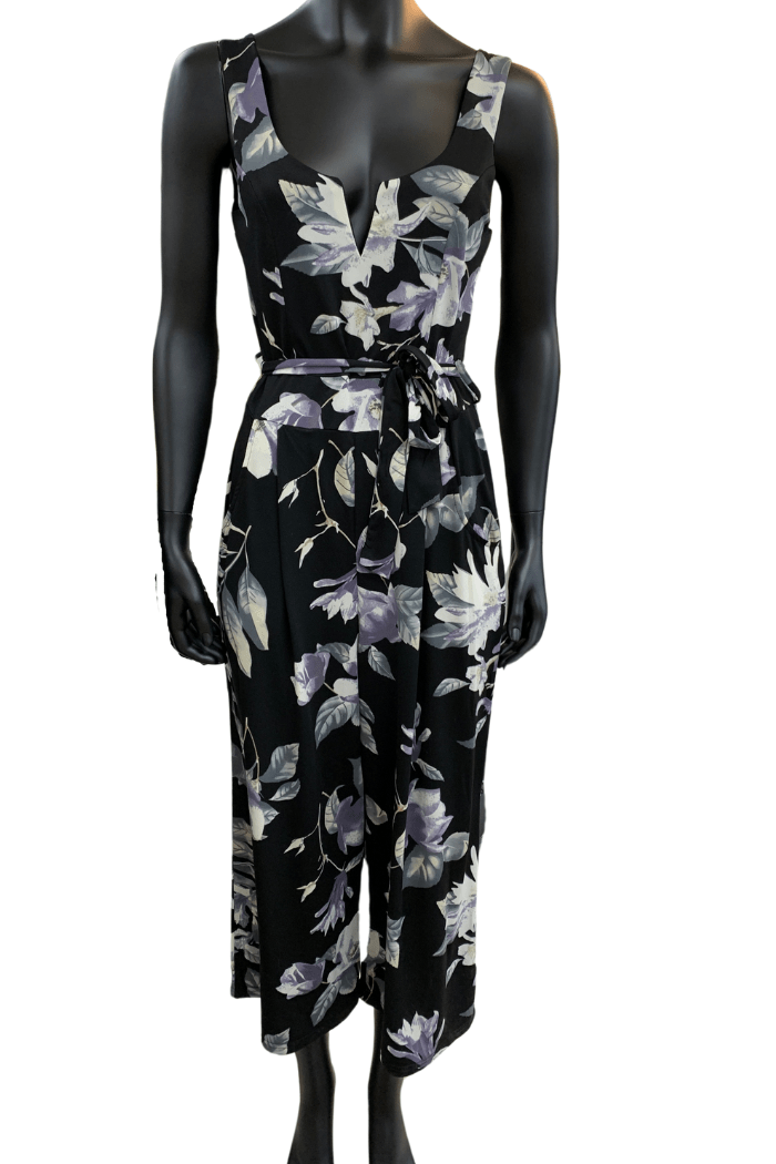 Papillon Black/Floral Pantsuit - 16831