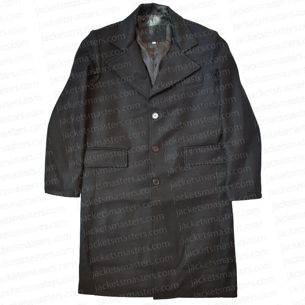 Peaky Blinders Michael Gray Black Wool Coat