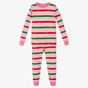 Pink Striped Cotton Pyjamas