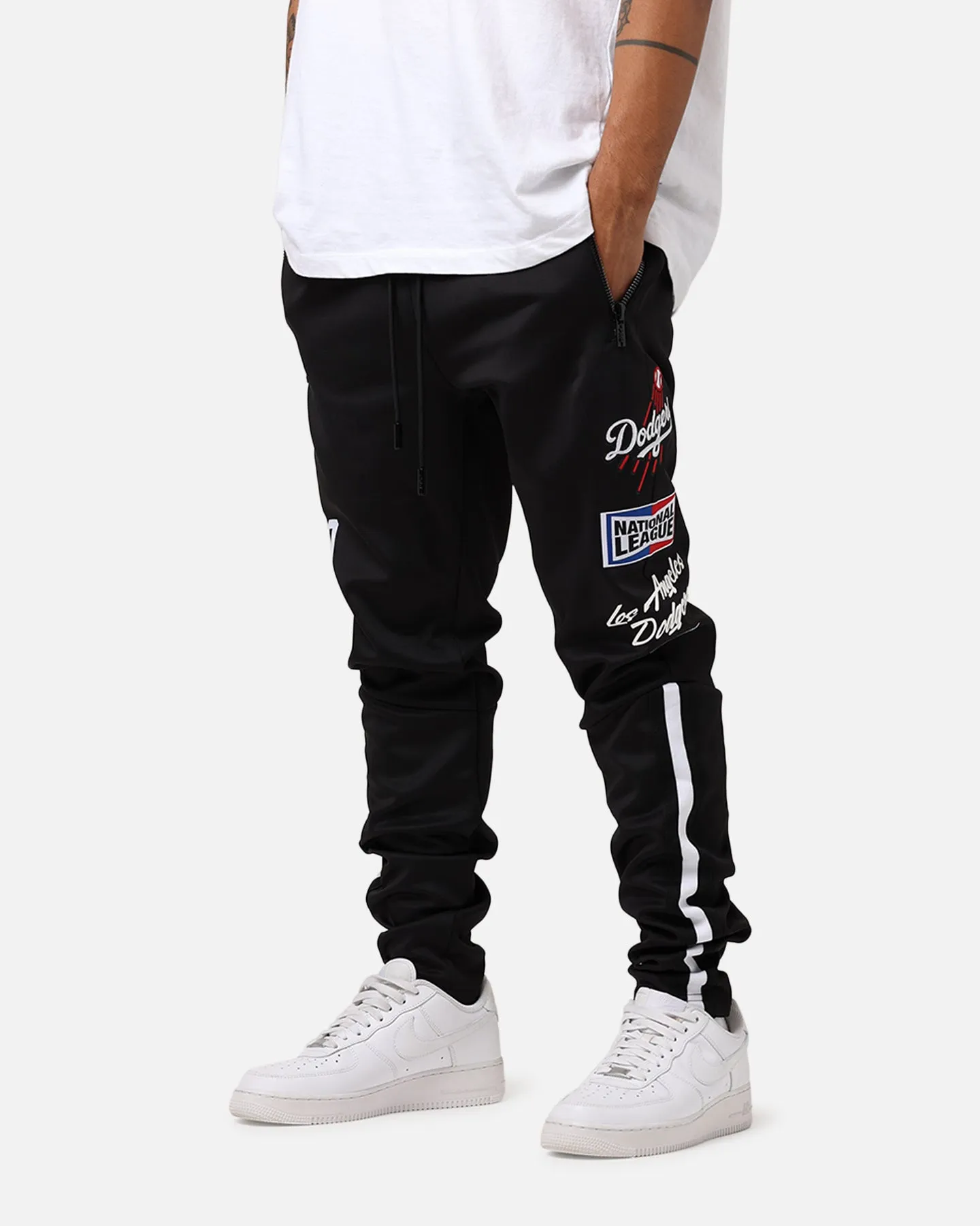 Pro Standard Los Angeles Dodgers Fast Lane Track Pants Black