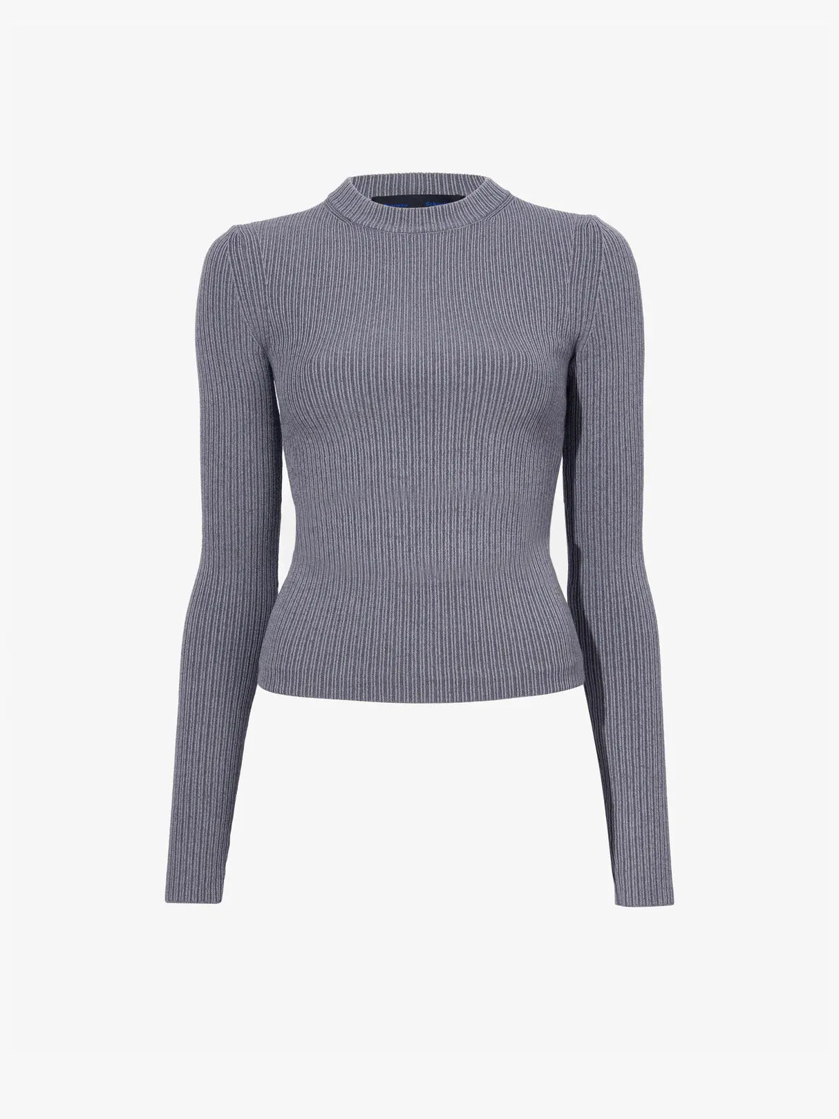 Proenza Schouler Alyssa Sweater in Midweight Viscose Rib - Grey