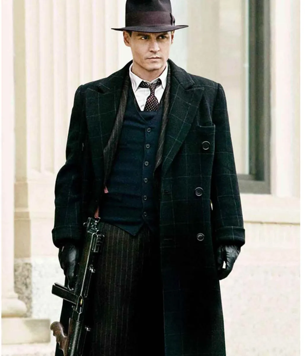 Public Enemies John Dillinger Black Trench Coat