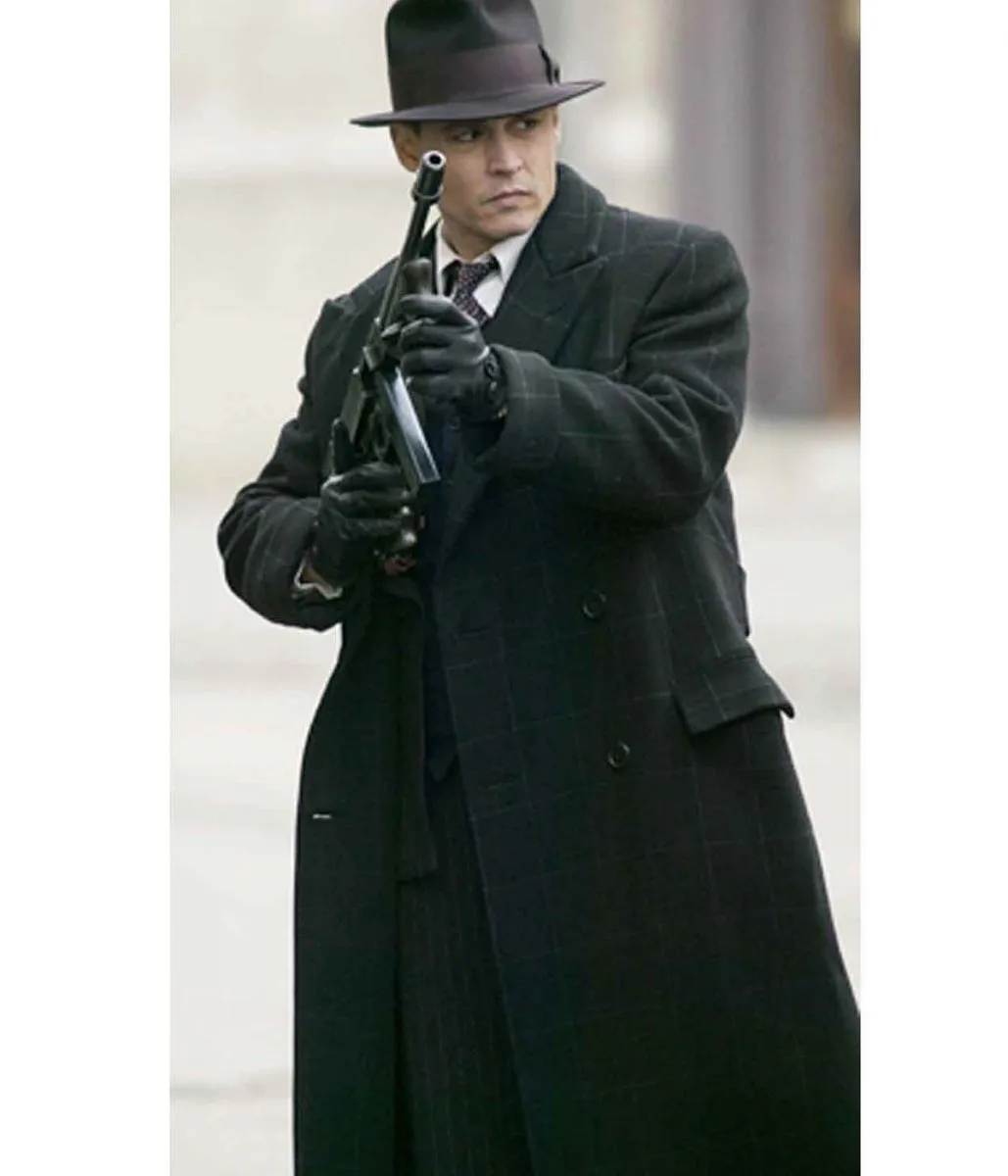 Public Enemies John Dillinger Black Trench Coat