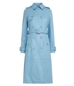 Queens of Mystery Florence Hall Blue Leather Coat