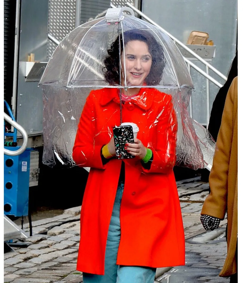 Rachel Brosnahan The Marvelous Mrs Maisel S04 Wool Orange Coat