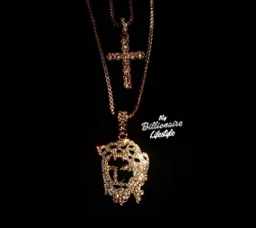 Round Cross / Jesus Piece Set