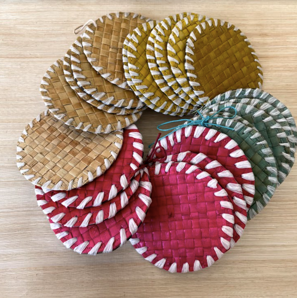 Round Pandan Coasters (Set of 6)