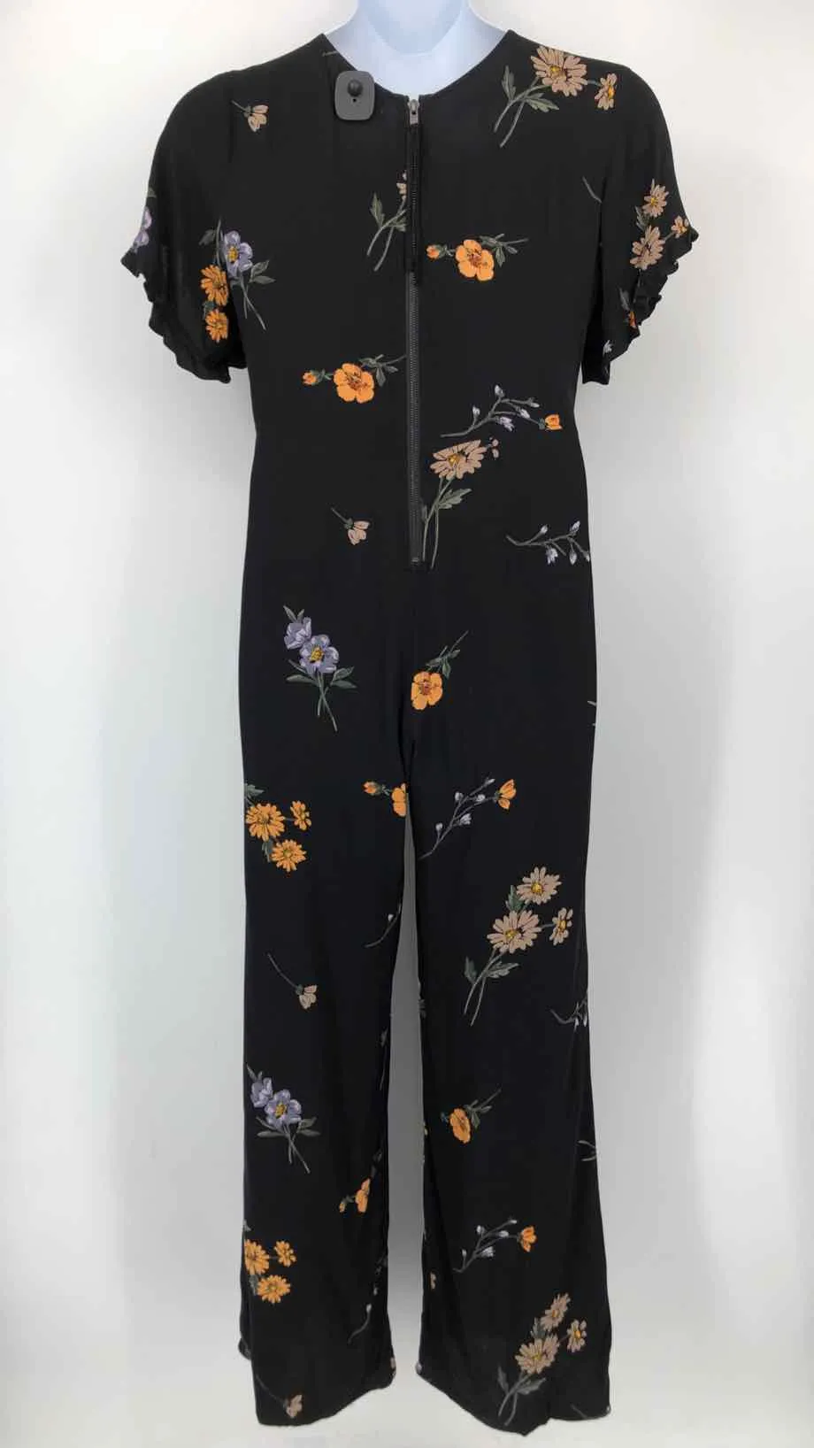 SALTWATER LUXE BLACK MULTI-COLOR FLORAL PANTS SIZE MEDIUM ( JUMPSUIT