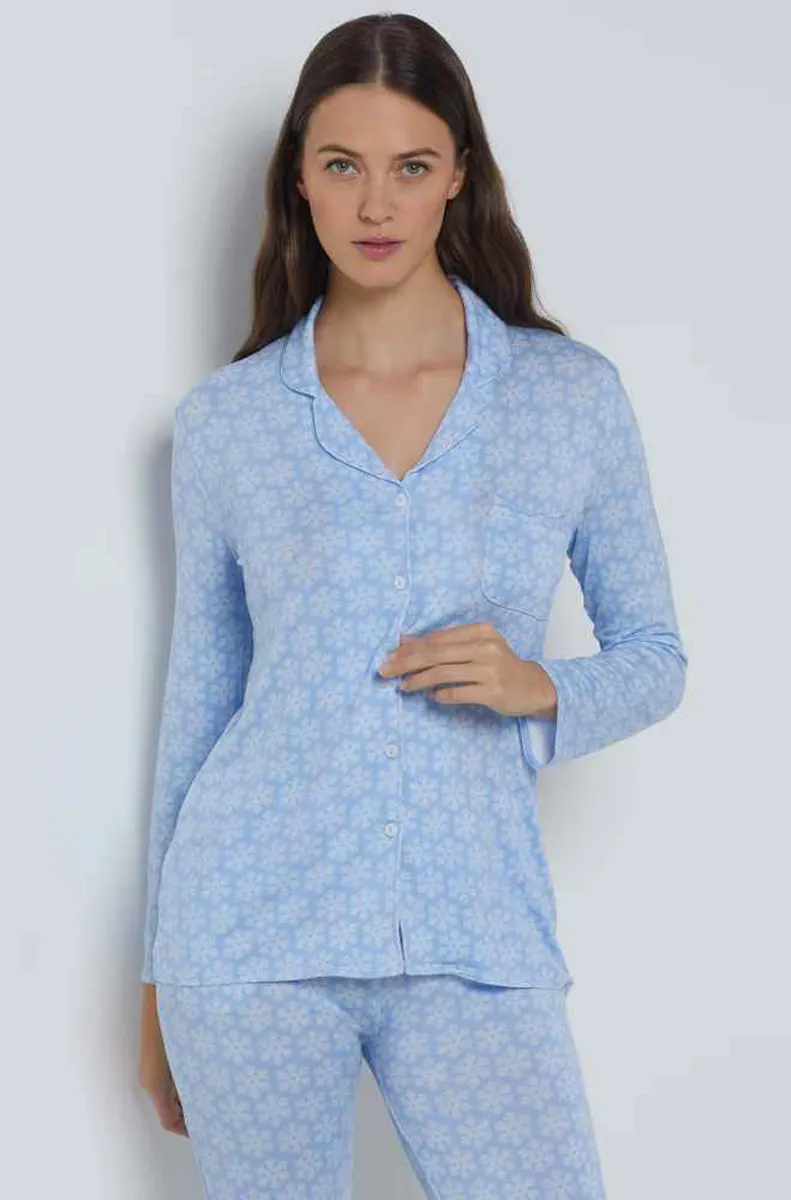 SASKISA Printed Pajama Shirt