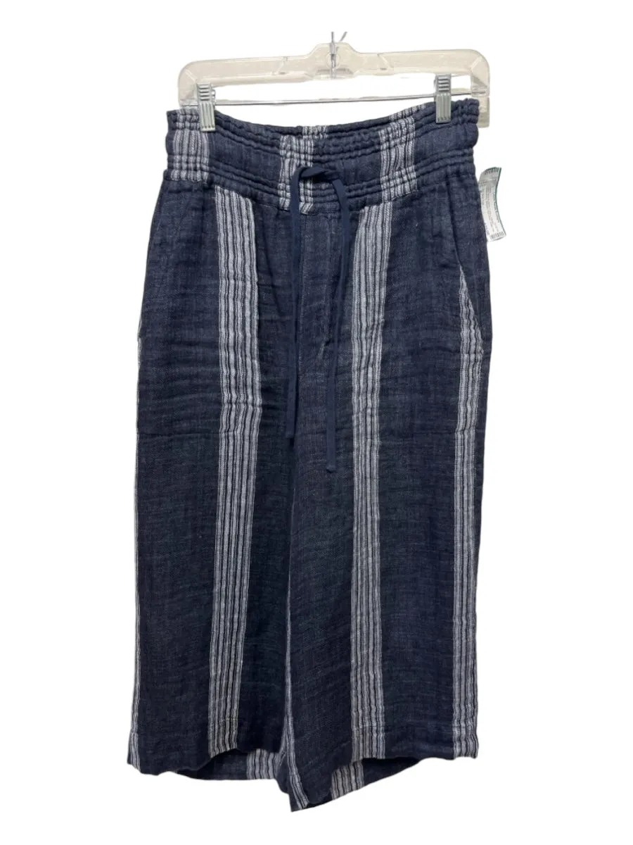 Sea New York Size 4 Navy Blue & White Cotton Elastic Drawstring Striped Pants