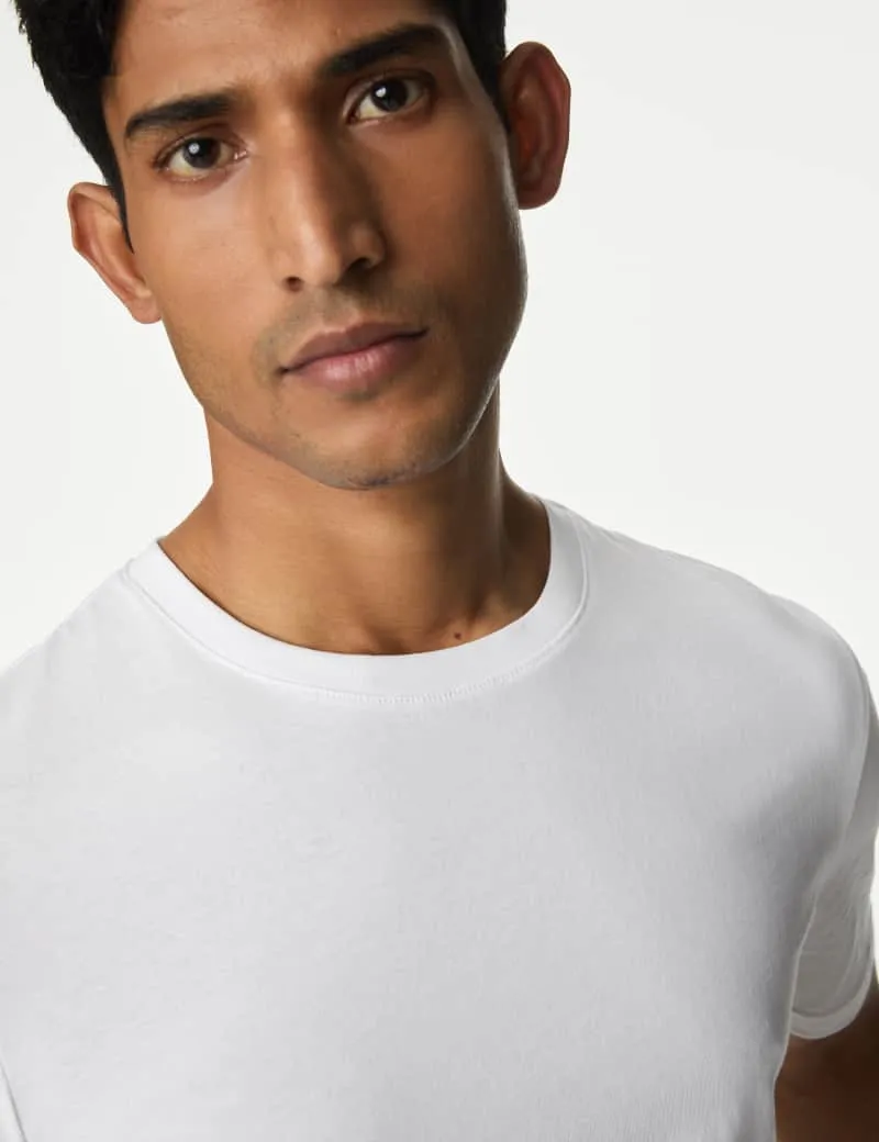 Slim Fit Pure Cotton Crew Neck T-Shirt