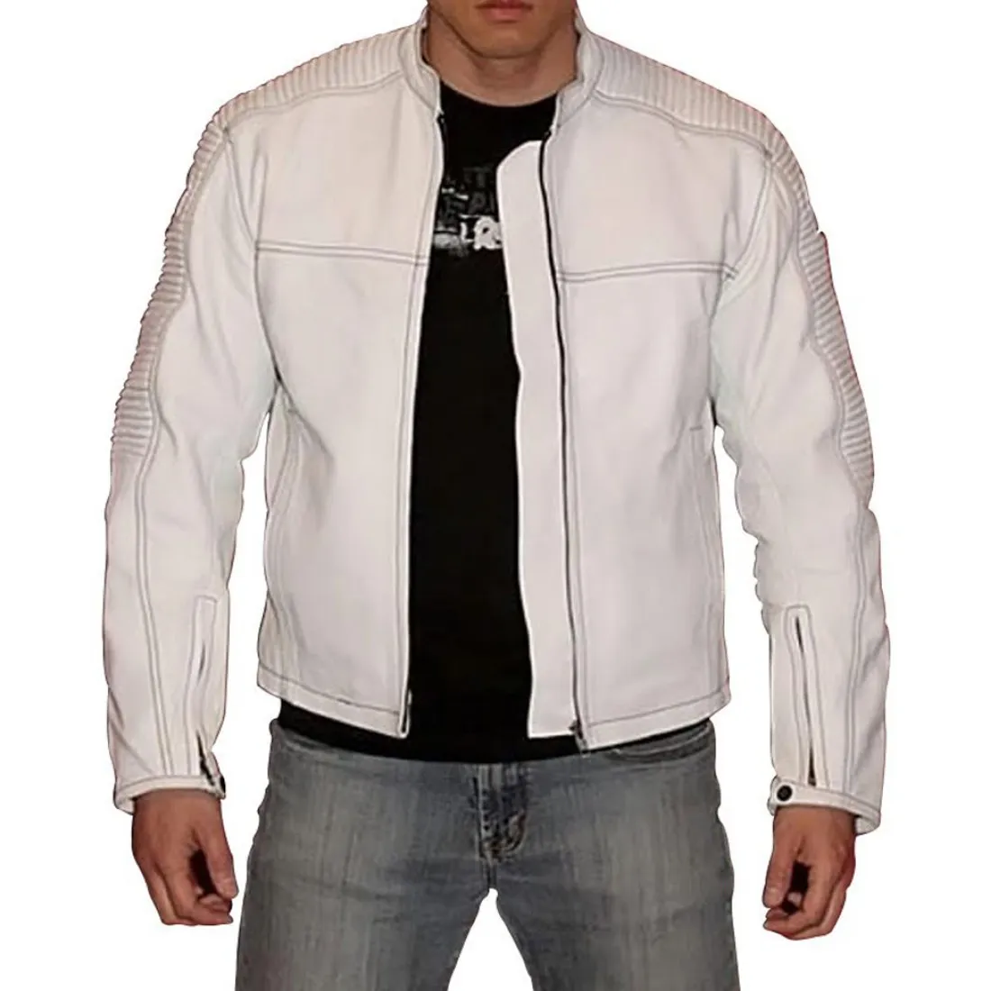 Star Wars Stormtrooper White Leather Jacket - Famous Jackets