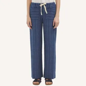 Striped Indigo Pants - Striped Indigo