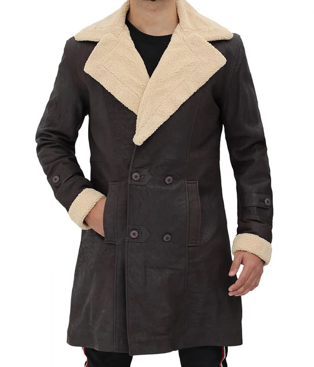 SuperFly Trevor Jackson Shearling Leather Coat