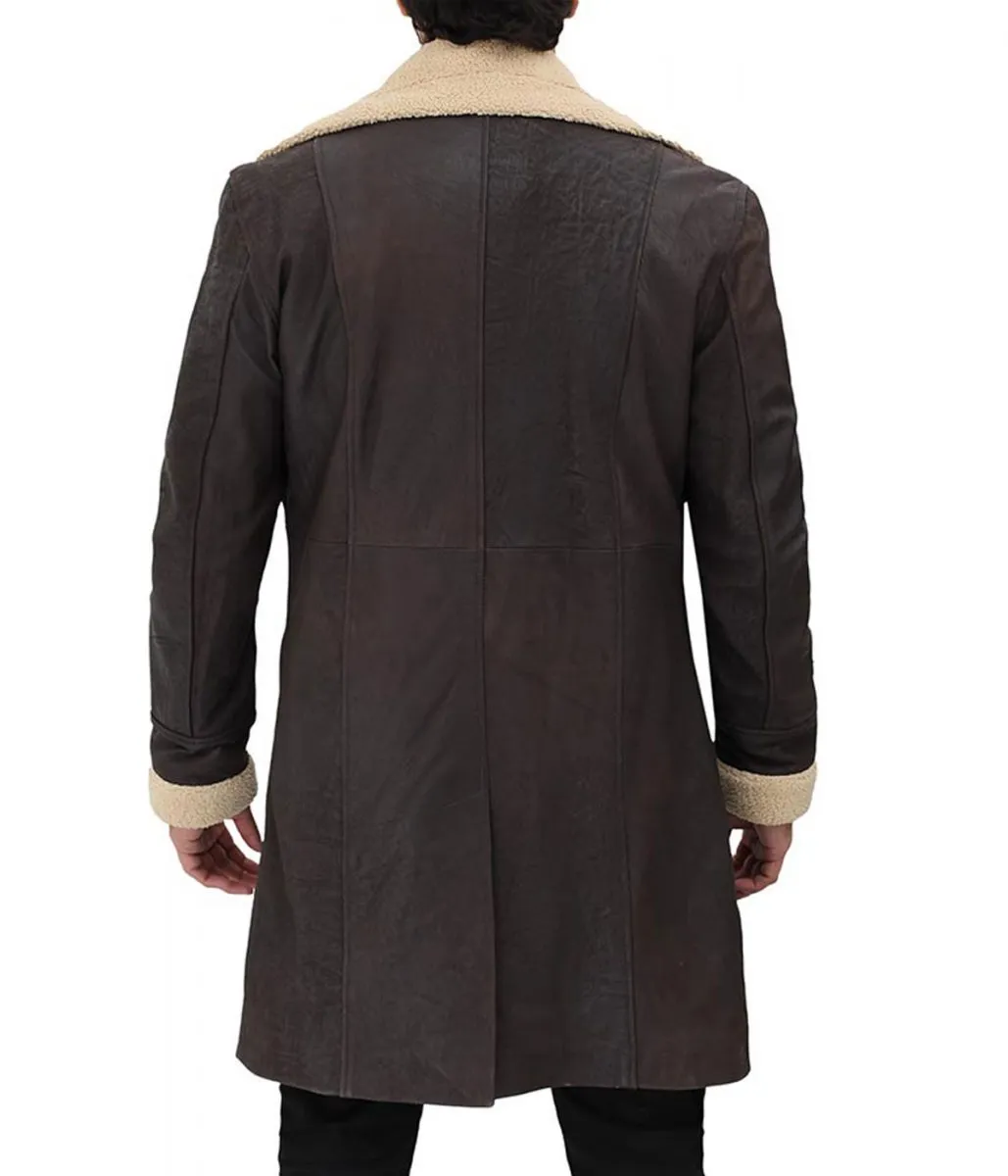 SuperFly Trevor Jackson Shearling Leather Coat