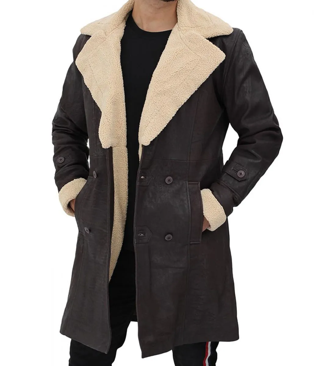 SuperFly Trevor Jackson Shearling Leather Coat