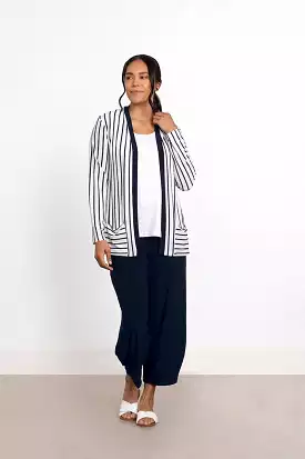 Sympli Stripe Everyday Cardigan 25144B