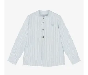 Tartine Boy's Mandarin Collar Stripe Button Up Shirt