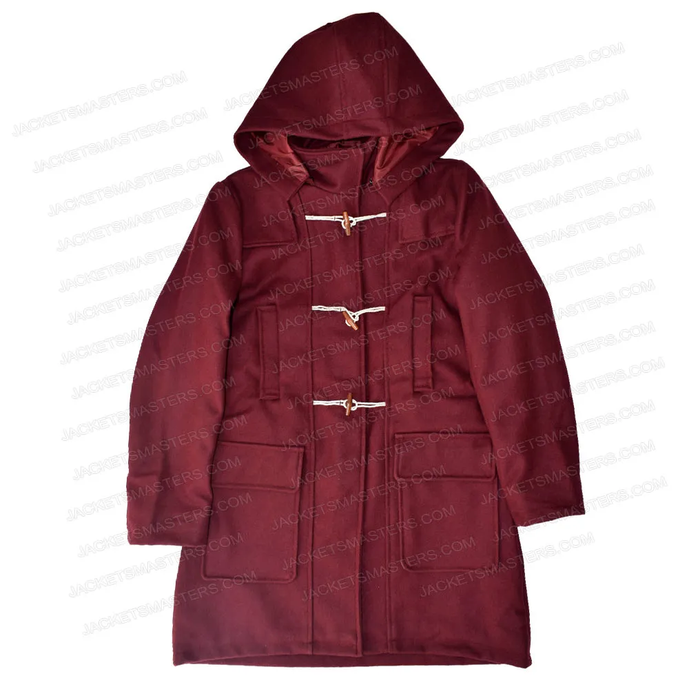 Taylor Swift Duffle Maroon Coat