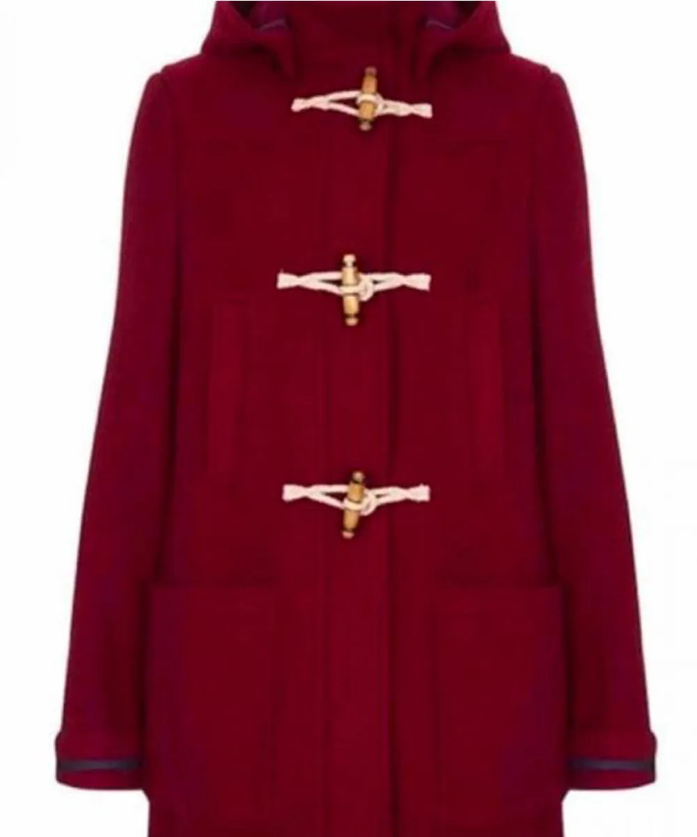 Taylor Swift Duffle Maroon Coat