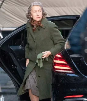 The Duke Helen Mirren Green Wool Coat