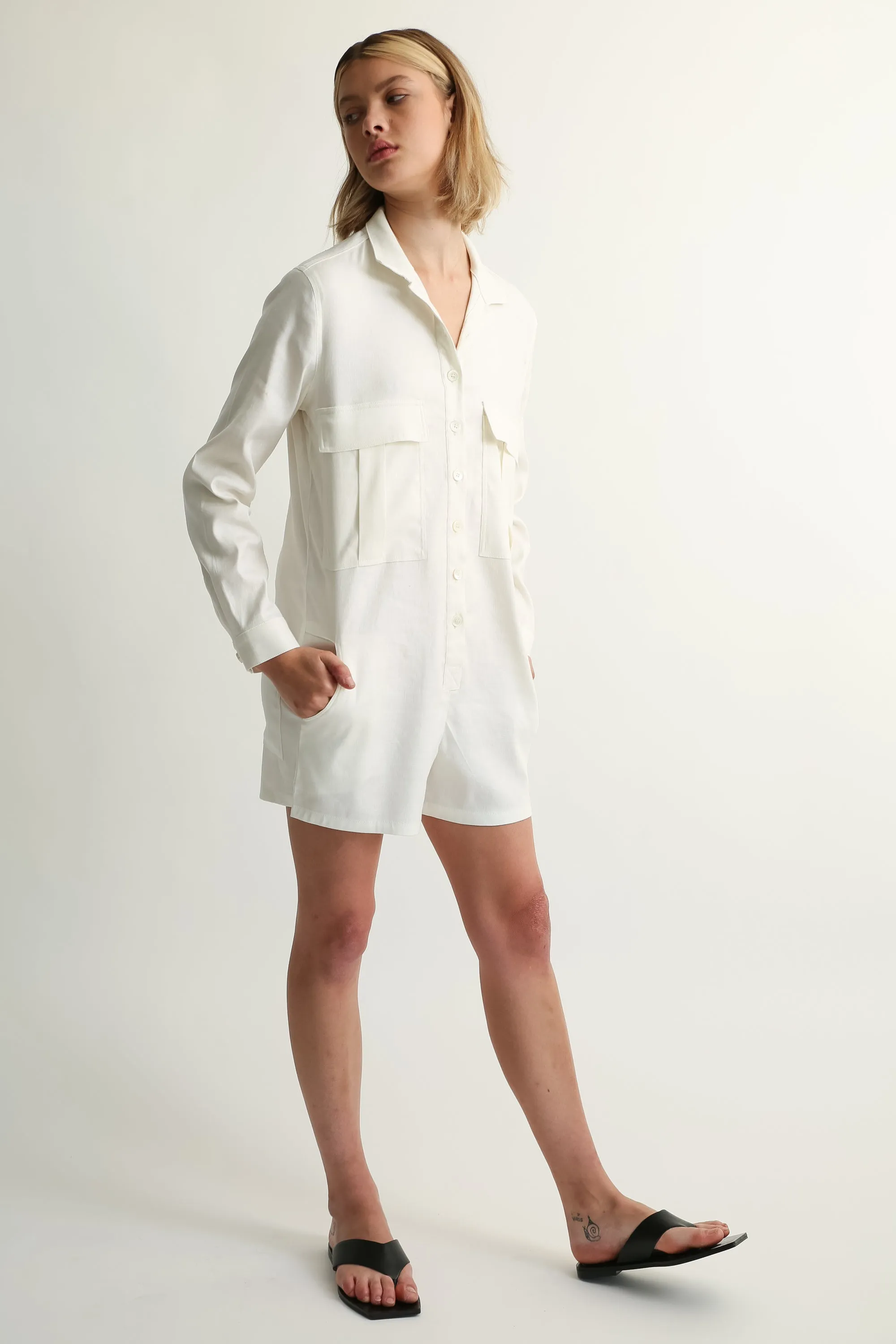 The Linen Utility Playsuit