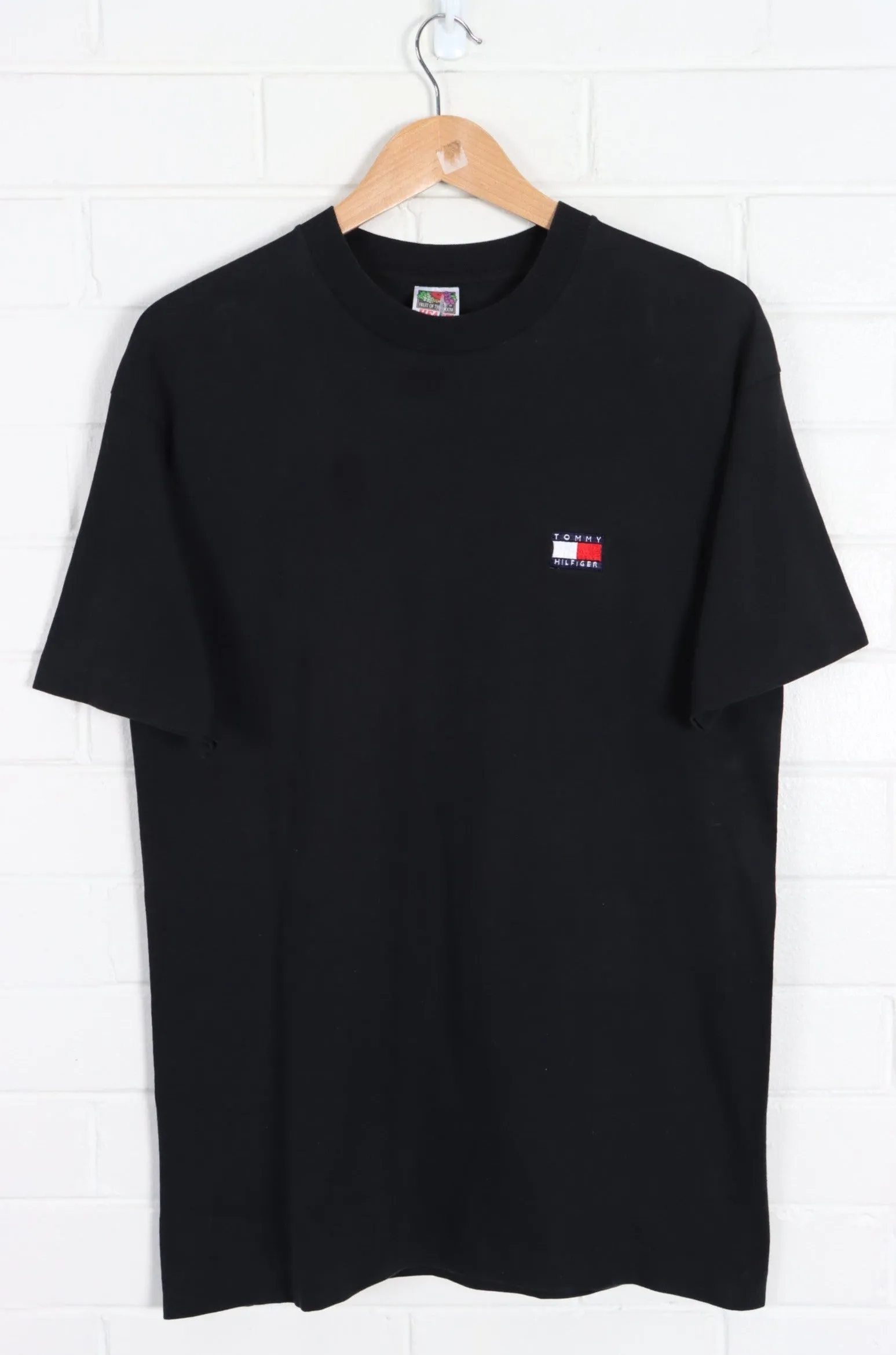 TOMMY HILFIGER BOOTLEG EMBROIDERED BOX LOGO SINGLE STITCH TEE (