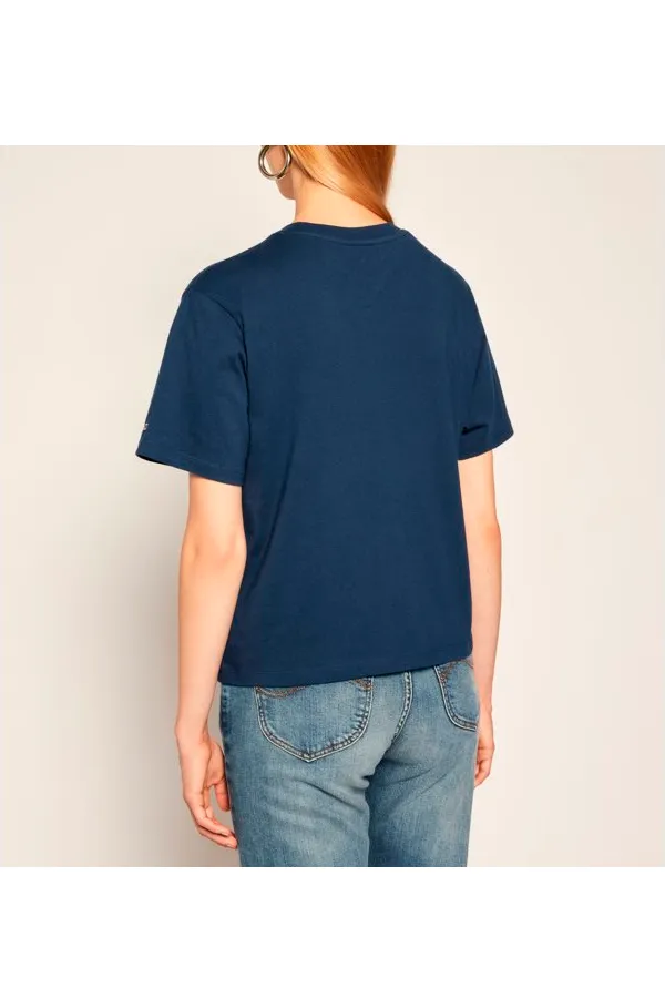 Tommy Hilfiger Women TJW Logo Tee Navy