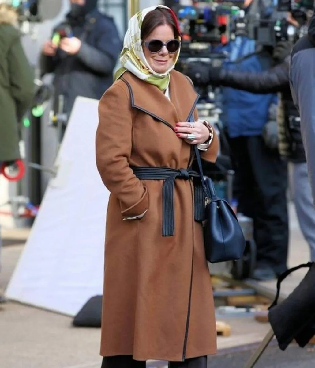 Uncoupled Marcia Gay Harden Belted Coat