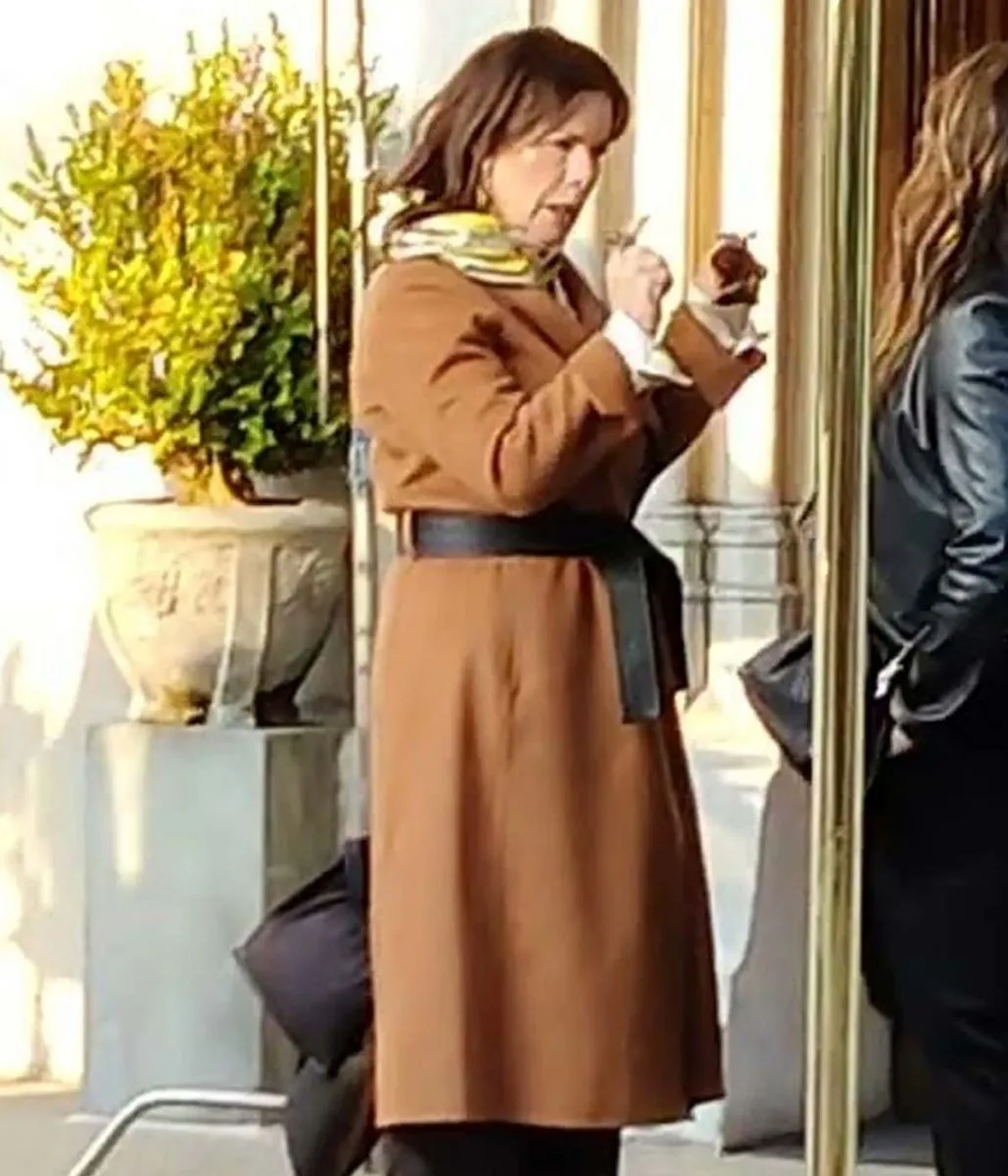 Uncoupled Marcia Gay Harden Belted Coat