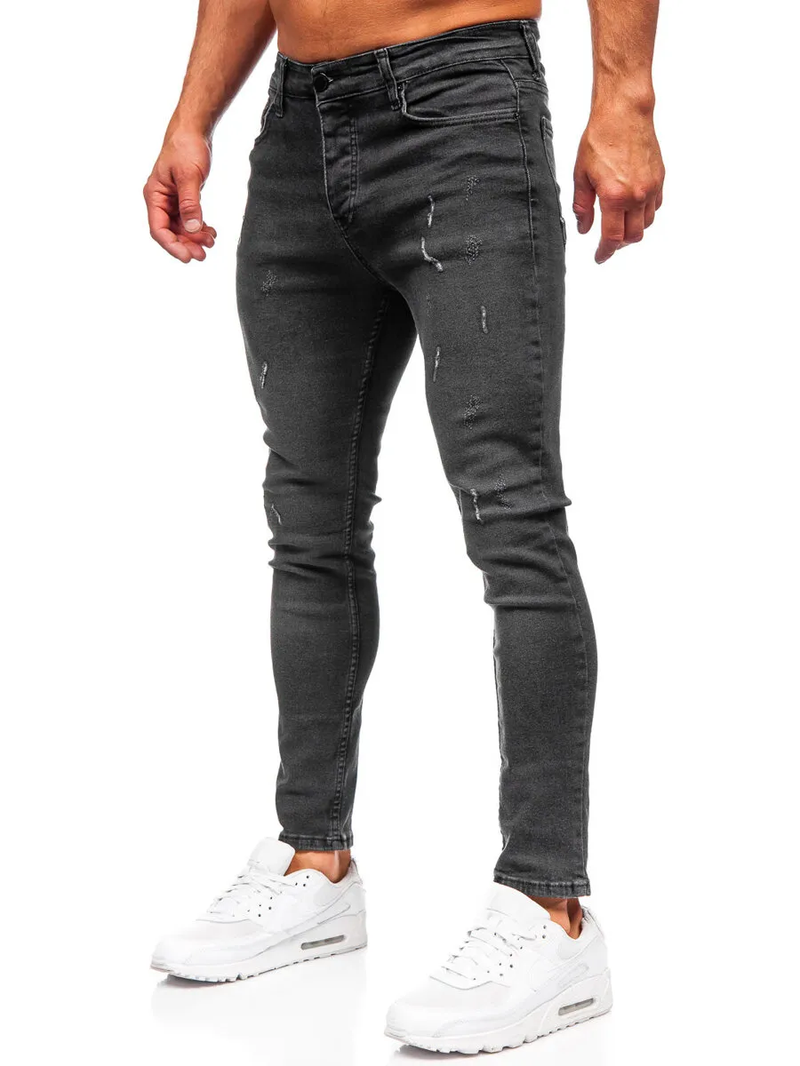 Uomo Pantaloni in jeans slim fit Nero Bolf 6513