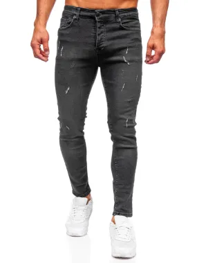 Uomo Pantaloni in jeans slim fit Nero Bolf 6513