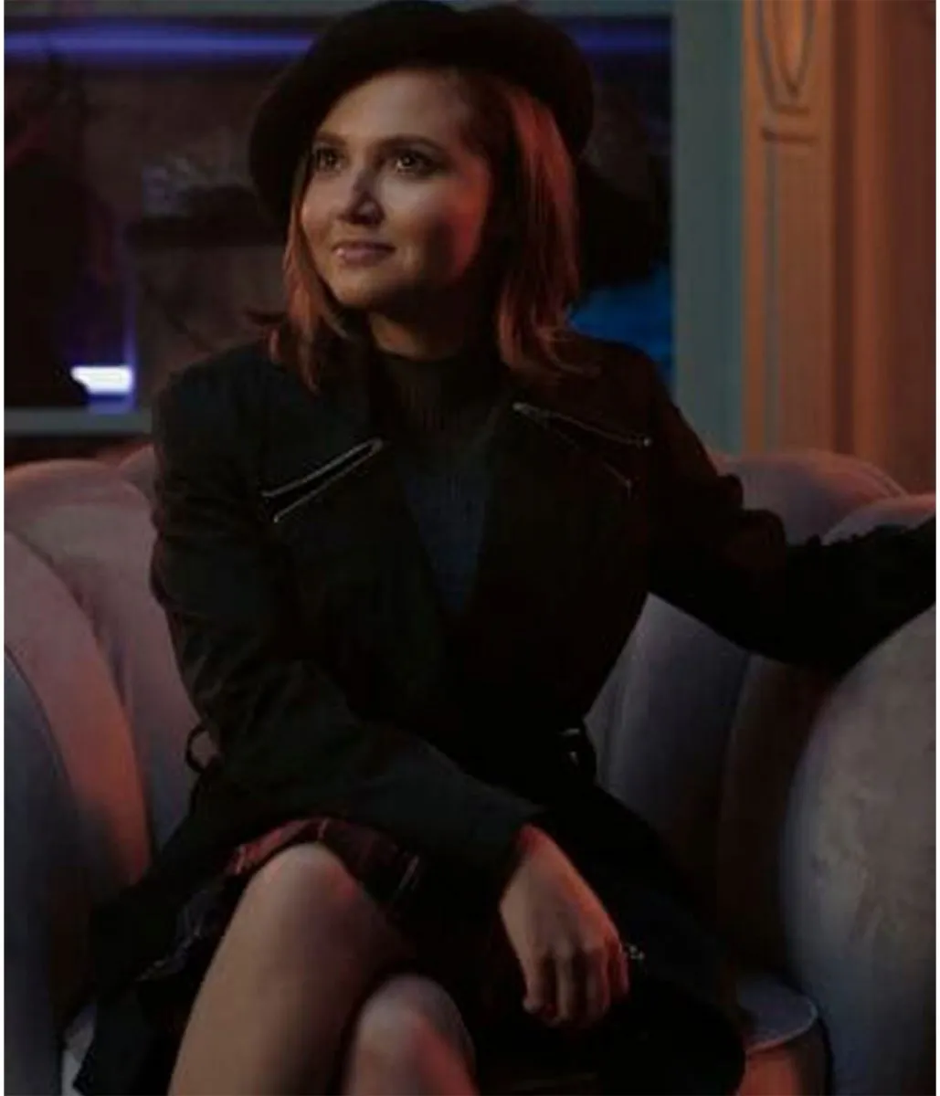 Vampire Academy Mia Mckenna-Bruce Black Wool Coat