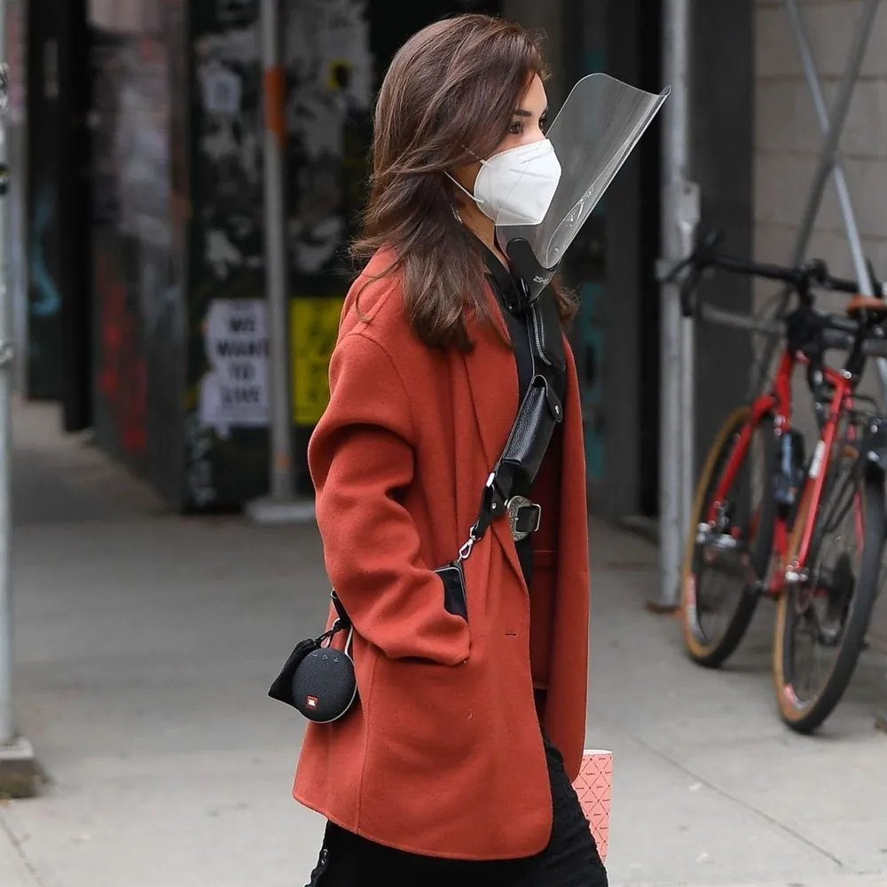 Vanessa Hudgens Tick Tick Boom Orange Wool Coat