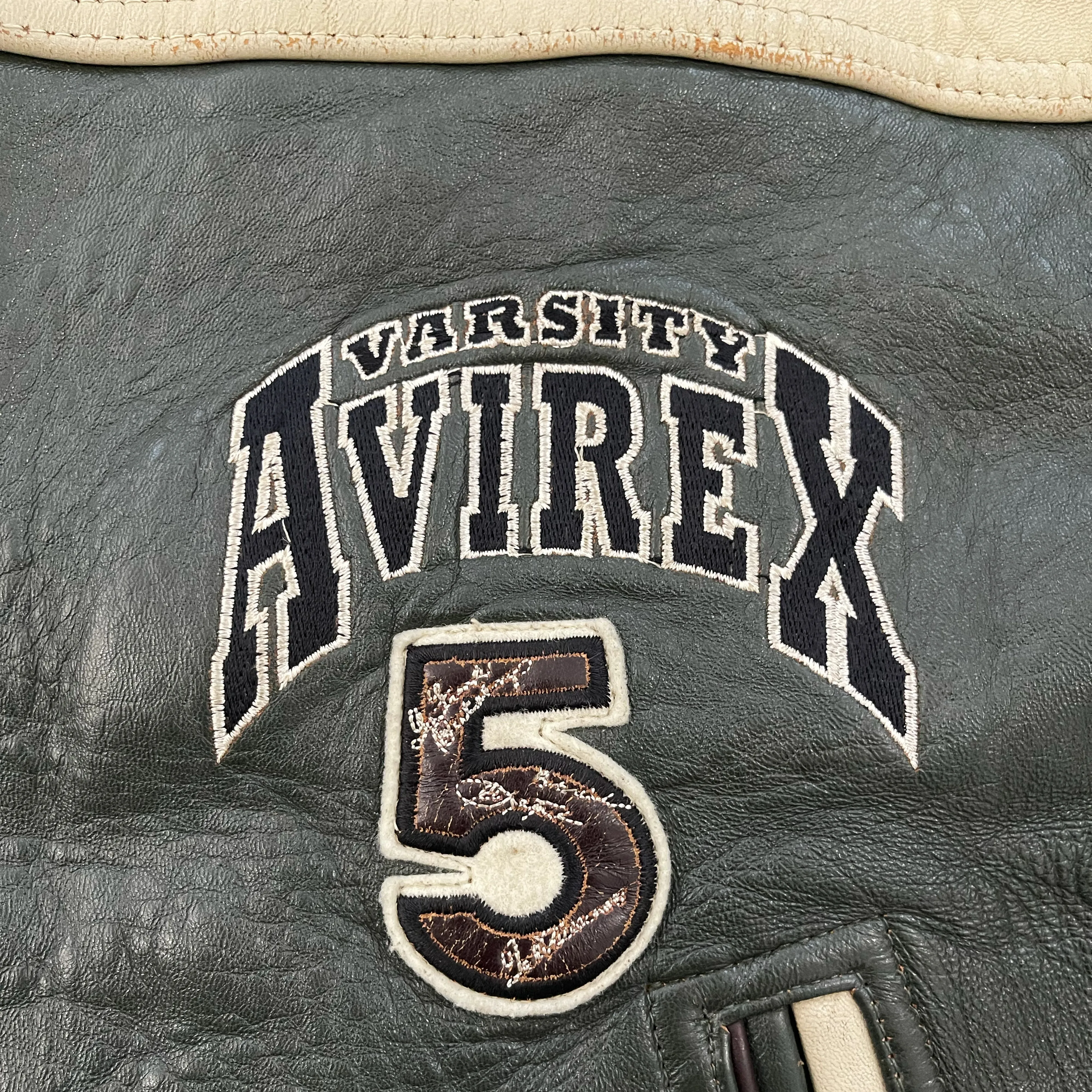 Vintage Avirex Leather Varsity Jacket