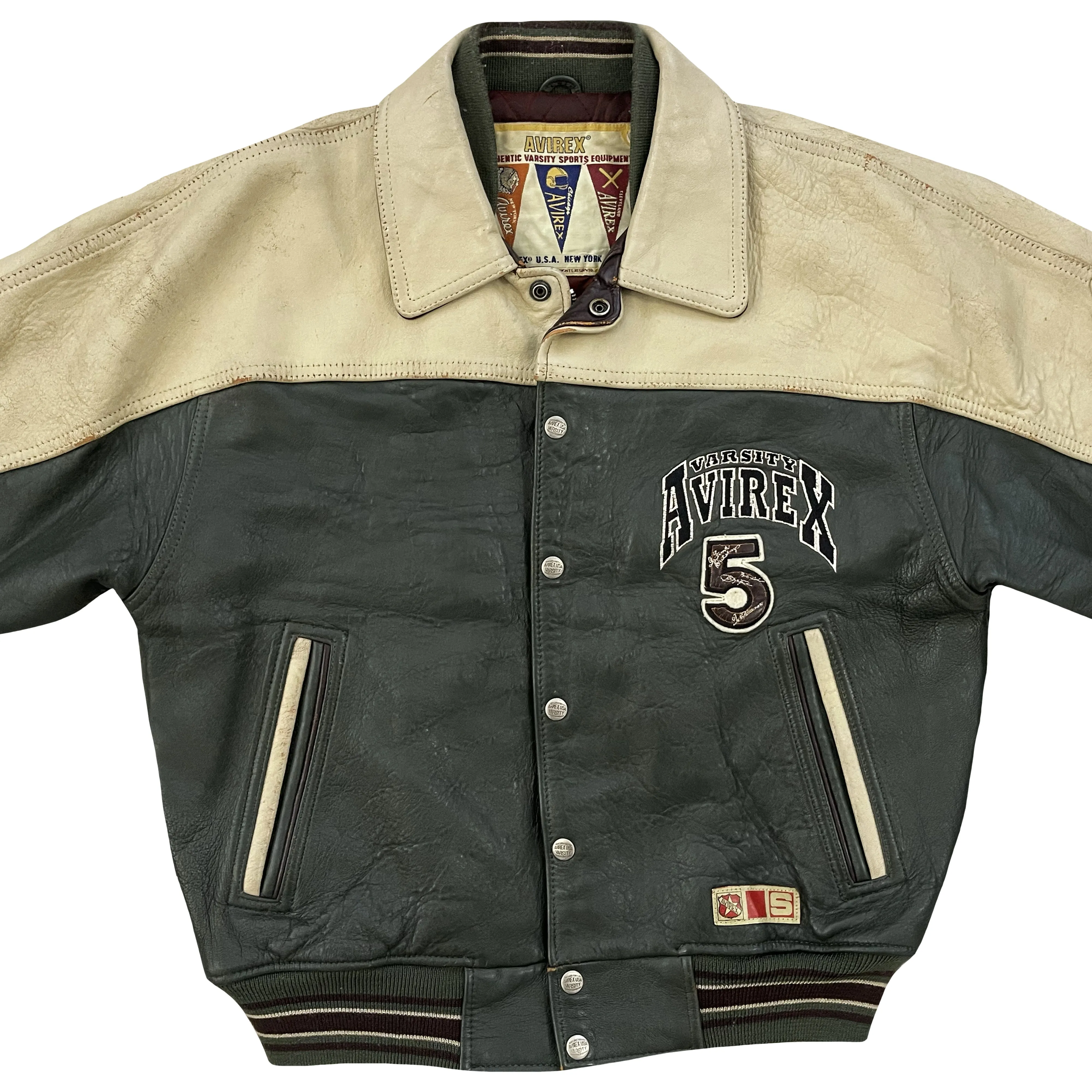 Vintage Avirex Leather Varsity Jacket