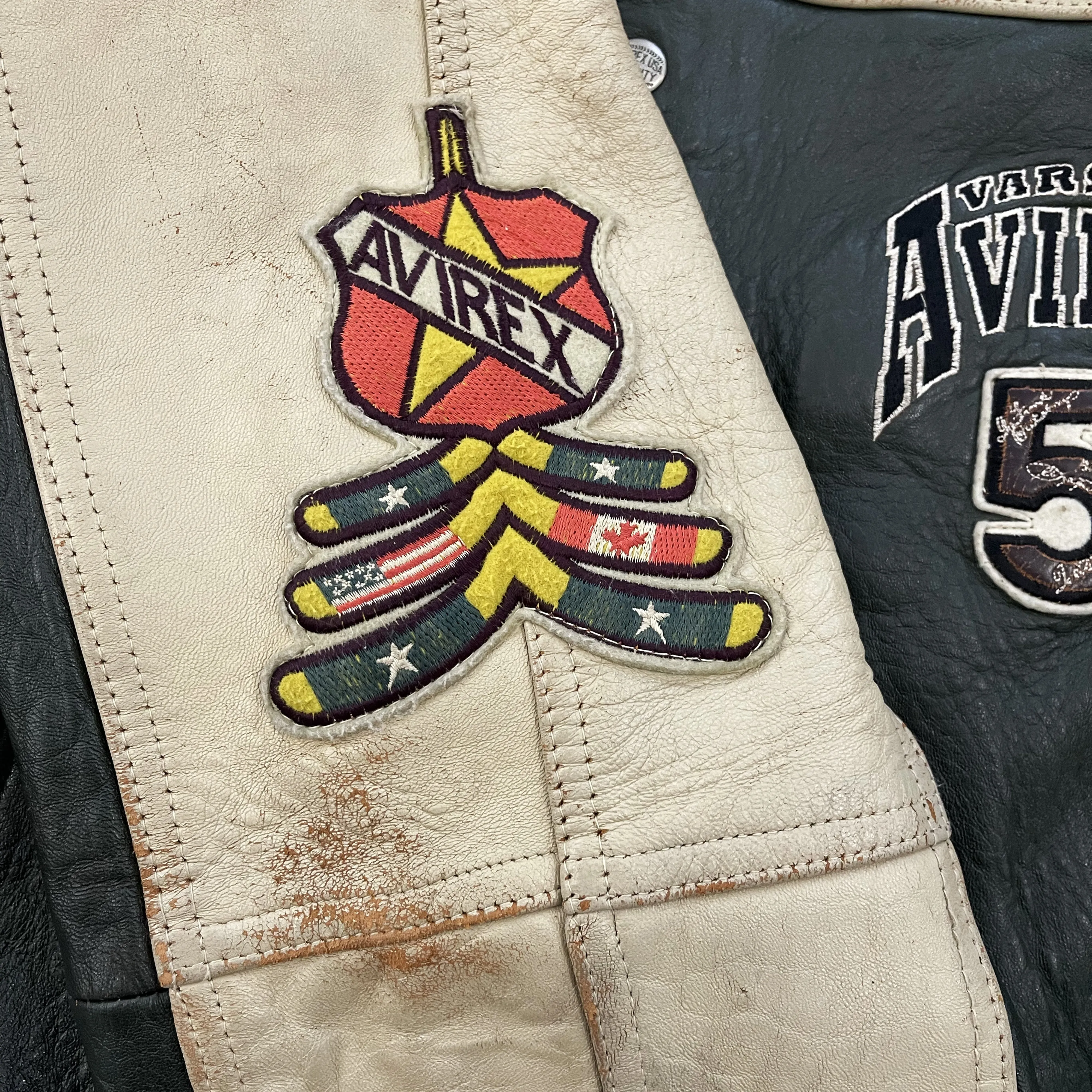 Vintage Avirex Leather Varsity Jacket