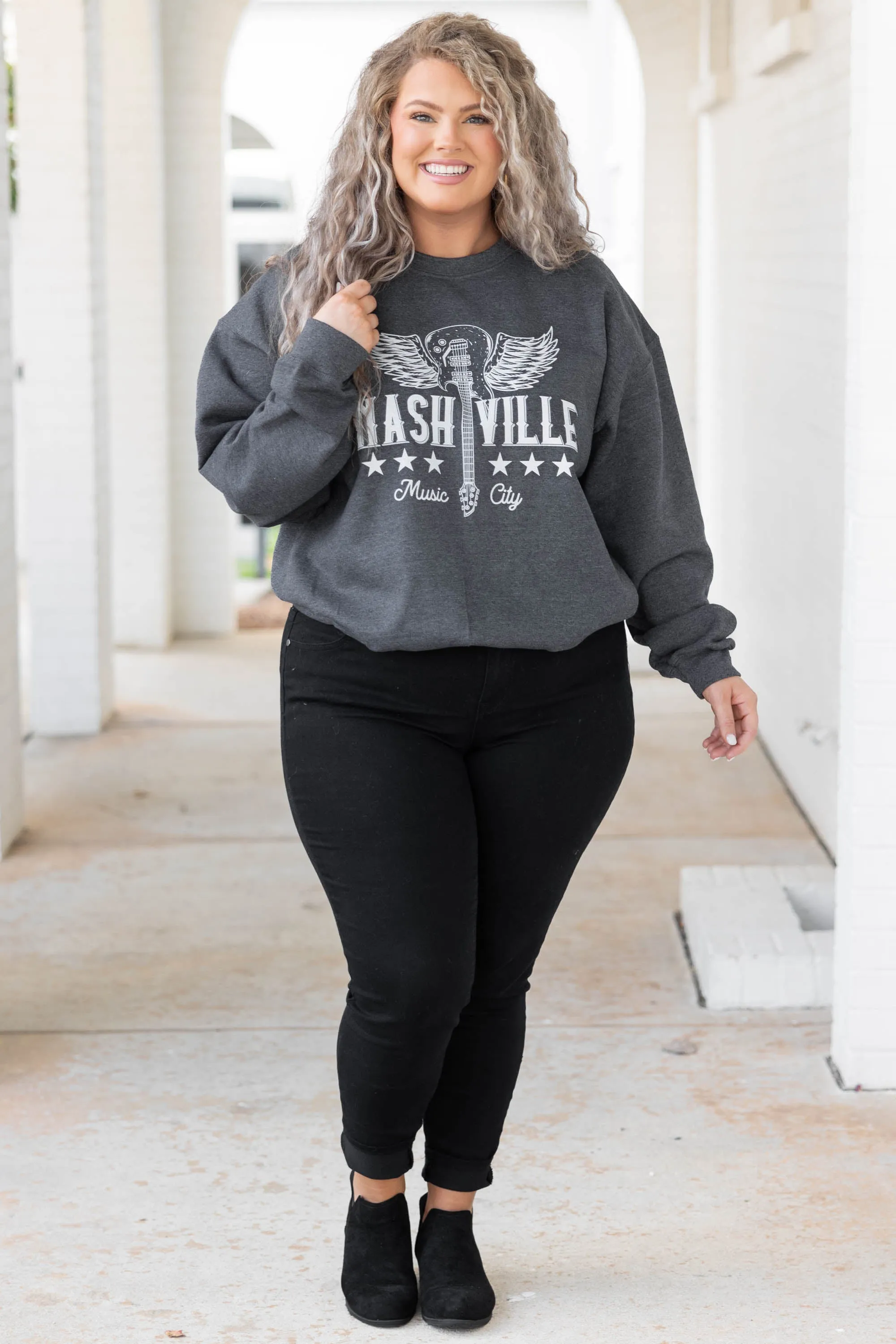 Welcome To Music City Sweatshirt, Dark Heather