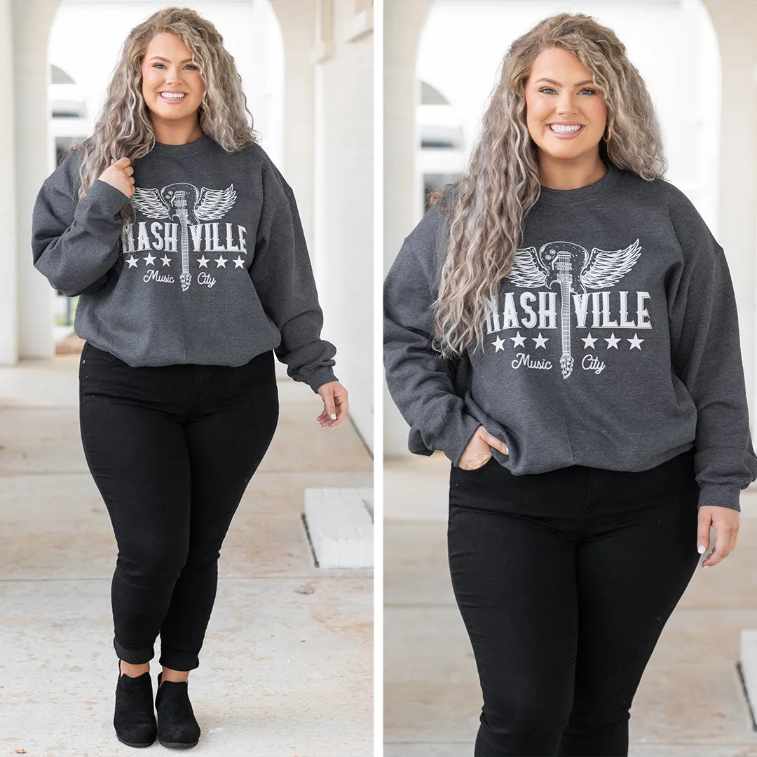 Welcome To Music City Sweatshirt, Dark Heather