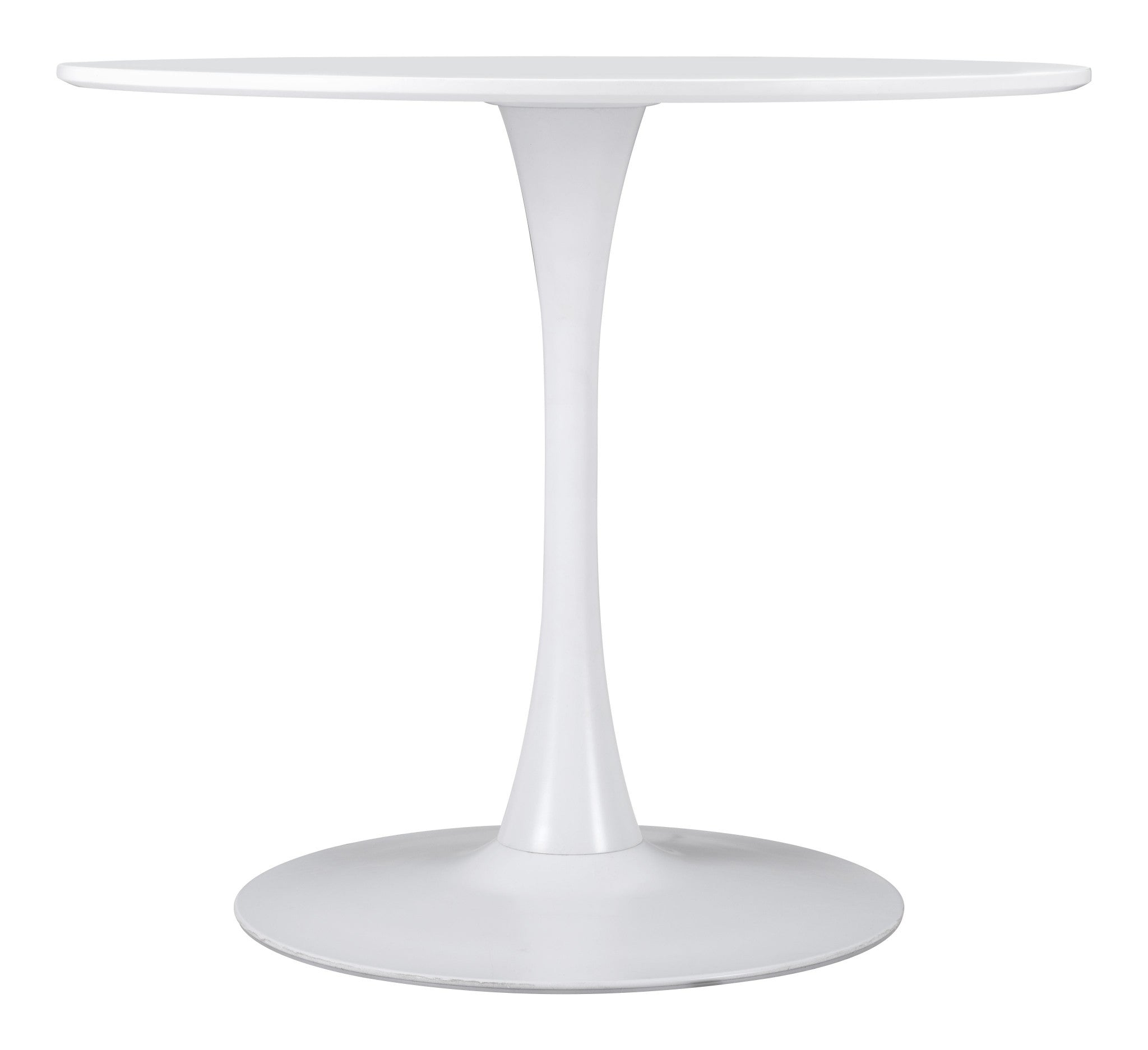 White Round Manufactured Wood Dining Set