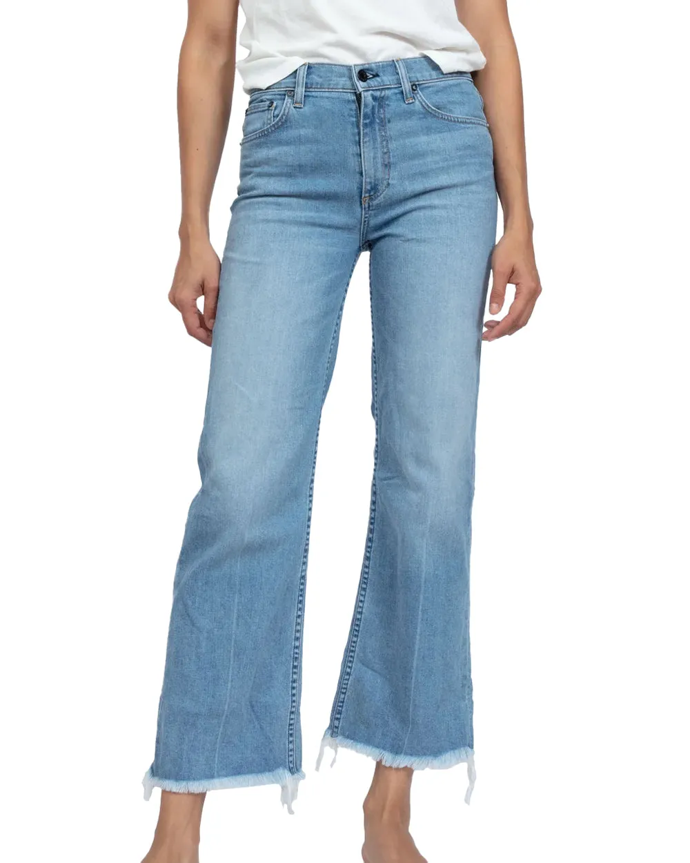 Wide Leg Crop Jean in Keel Over